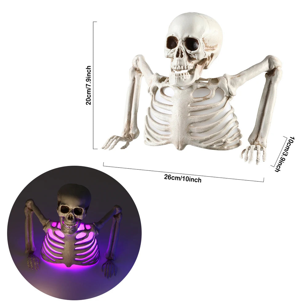 Halloween Decorations Glowing Skull Skeleton