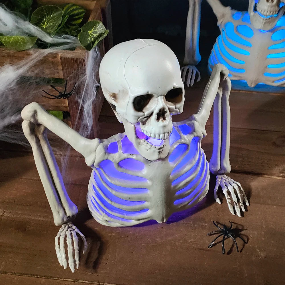 Halloween Decorations Glowing Skull Skeleton