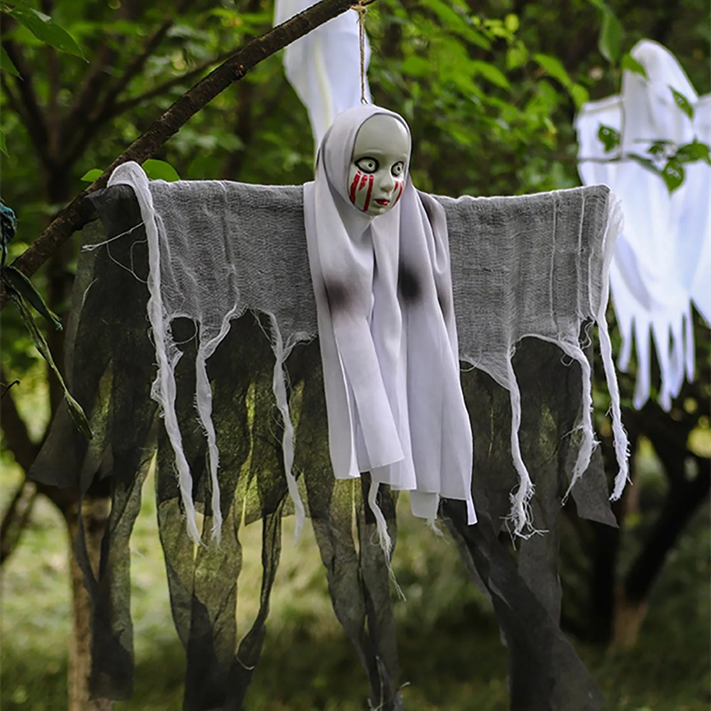 Halloween Hooded Female Skeleton