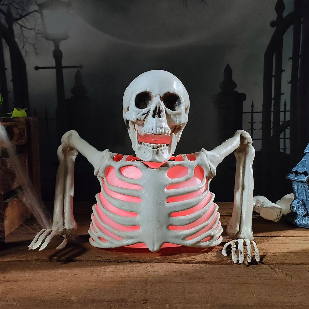 Halloween Decorations Glowing Skull Skeleton