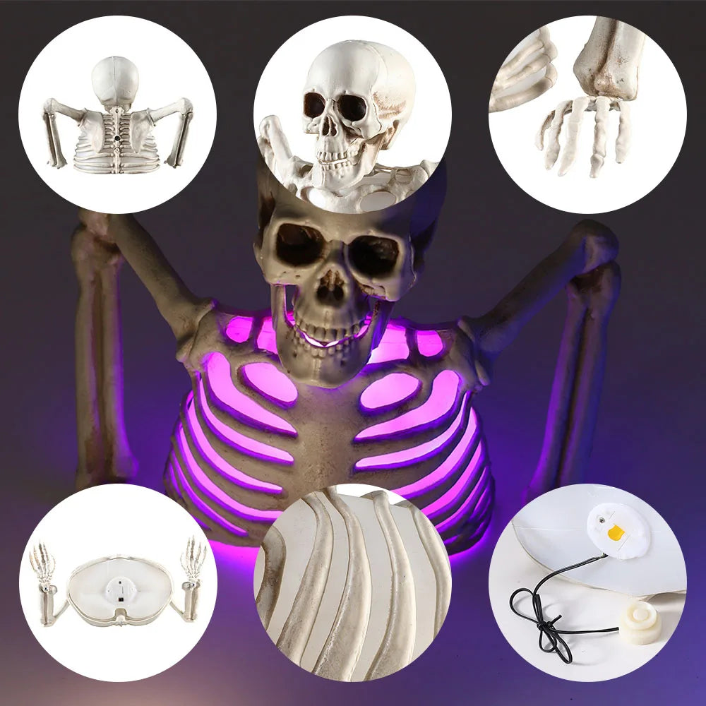 Halloween Decorations Glowing Skull Skeleton